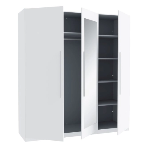 Szafa z lustrem 180 cm Biały