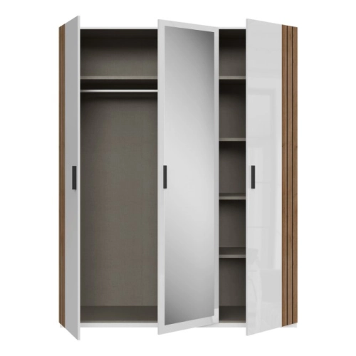 Szafa z lustrem 170 cm Biały/Dąb Riviera