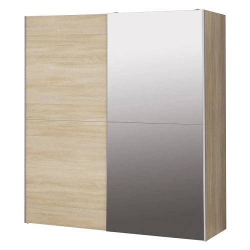 Szafa przesuwna z lustrem 170 cm Dąb Sonoma
