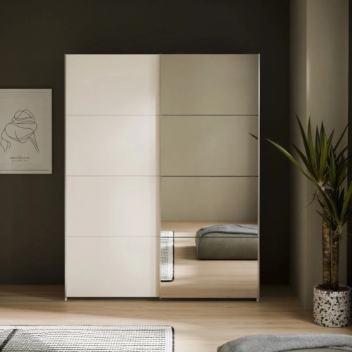 Szafa ubraniowa z lustrem 150 cm Kolor Piaskowy