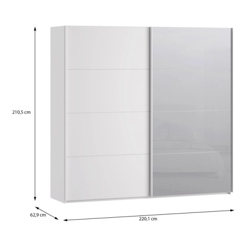 Szafa ubraniowa 220 cm Kolor Biały