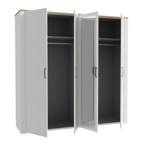 Szafa z lustrem 220 cm Dąb Riviera/Modrzew Jasny Sibiu