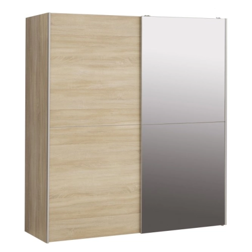 Szafa przesuwna z lustrem 170 cm Dąb Sonoma