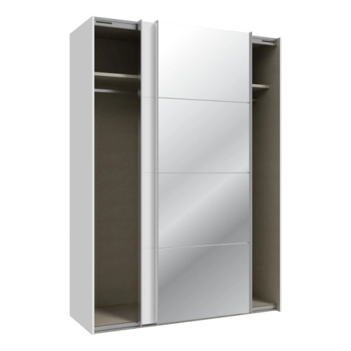 Szafa ubraniowa z lustrem 150 cm Kolor Biały