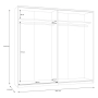 Szafa przesuwna z lustrem 220 cm Piaskowy