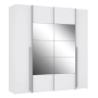 Szafa z lustrem 200 cm Biała