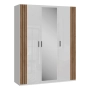Szafa z lustrem 170 cm Biały/Dąb Riviera