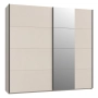 Szafa przesuwna z lustrem 220 cm Piaskowy