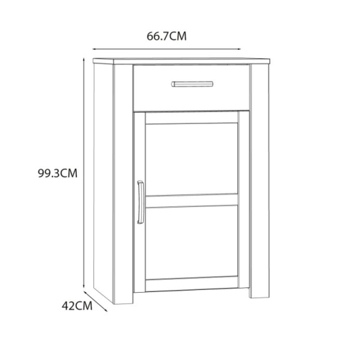 Szafka na buty Dąb Riviera / Modrzew jasny Sibiu