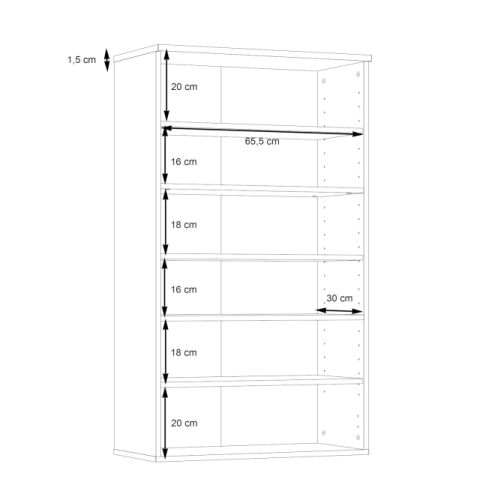 Szafka na buty Dąb Piaskowy/Biały
