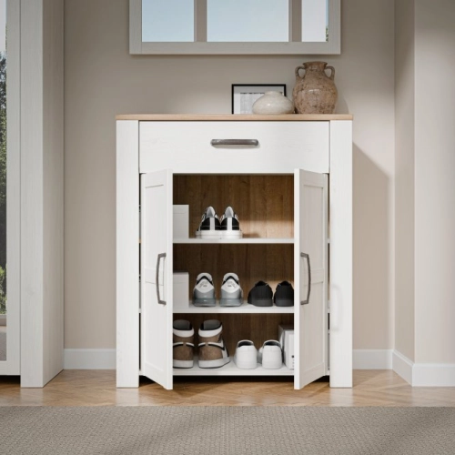 Szafka na buty Dąb Riviera / Modrzew jasny Sibiu