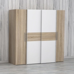 Szafa ubraniowa 200 cm Sonoma/Biały