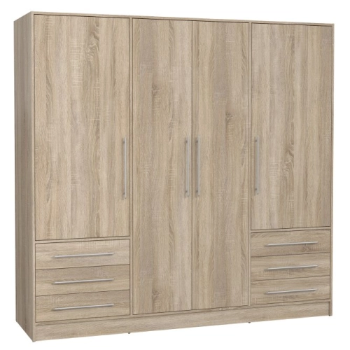 Szafa ubraniowa 207 cm Kolor Dąb Sonoma