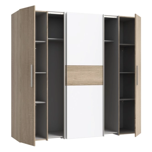 Szafa ubraniowa 200 cm Sonoma/Biały