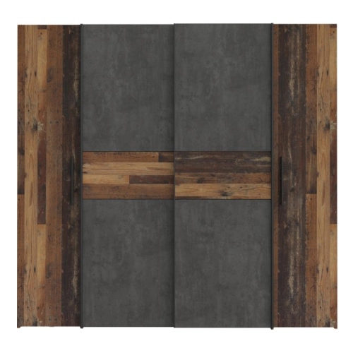 Szafa ubraniowa 200 cm Old – Wood Vintage/Beton