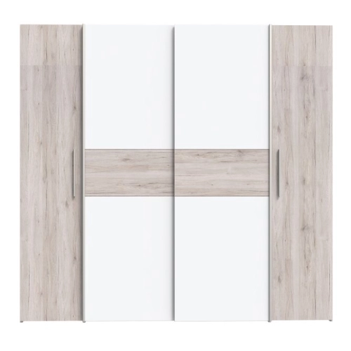 Szafa ubraniowa 200 cm Dąb Piaskowy/Biały