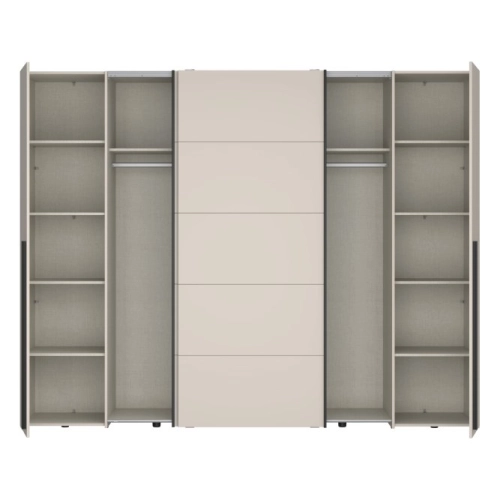 Szafa ubraniowa 270 cm Przesuwna Kolor Piaskowy