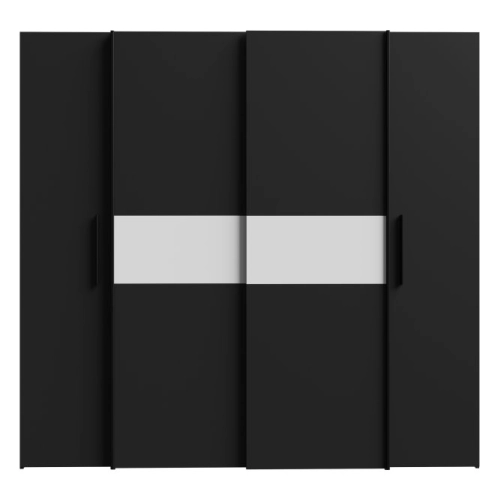 Szafa ubraniowa 200 cm Czarny / Biały