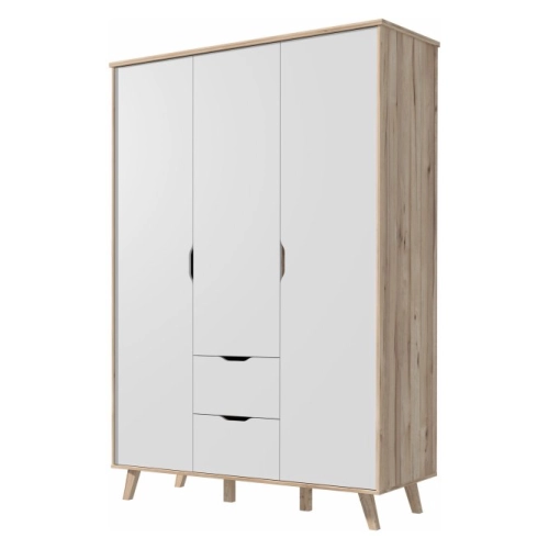 Szafa ubraniowa 140 cm Kolor Dębowy / Biały