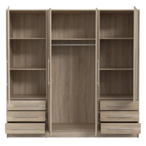 Szafa ubraniowa 207 cm Kolor Dąb Sonoma