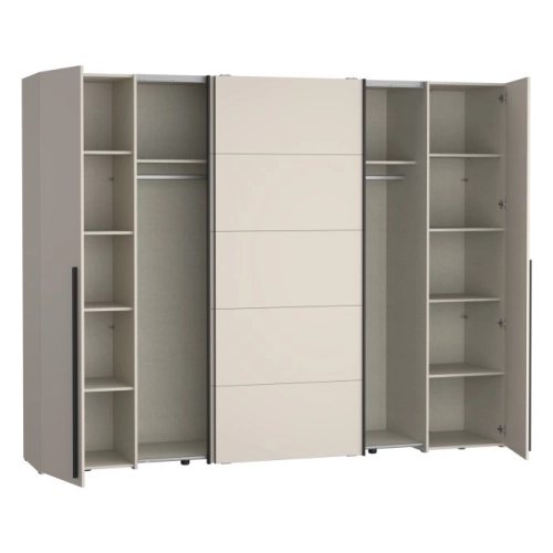 Szafa ubraniowa 270 cm Przesuwna Kolor Piaskowy