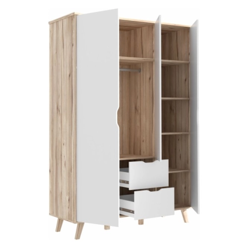 Szafa ubraniowa 140 cm Kolor Dębowy / Biały