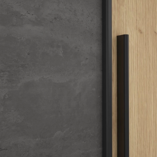 Szafa ubraniowa 270 cm Przesuwna Kolor Dąb Artisan/Beton