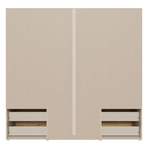 Szafa przesuwna na ubrania 200 cm  Kolor Piaskowy/Dąb Artisan