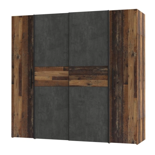 Szafa ubraniowa 200 cm Old – Wood Vintage/Beton
