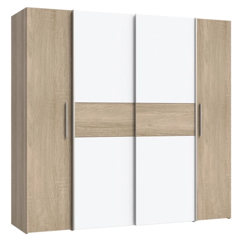 Szafa ubraniowa 200 cm Sonoma/Biały