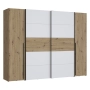 Szafa ubraniowa 270 cm Przesuwna Kolor Dąb Artisan / Biały