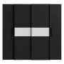 Szafa ubraniowa 200 cm Czarny / Biały