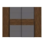 Szafa ubraniowa 270 cm Przesuwna Kolor Orzech Bakersfield/Grafit