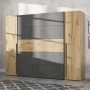 Szafa ubraniowa 270 cm Przesuwna Kolor Dąb Artisan/Beton