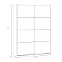 Szafa przesuwna na ubrania 150 cm  Kolor Biały