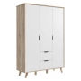 Szafa ubraniowa 140 cm Kolor Dębowy / Biały