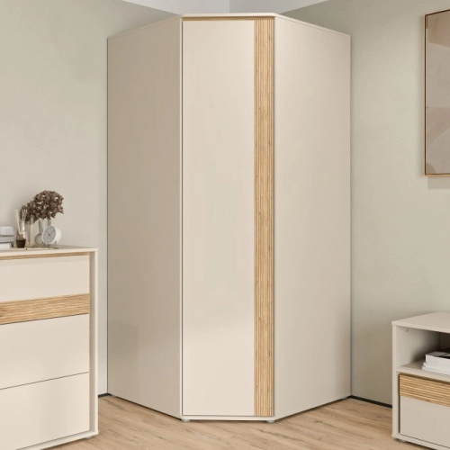 Szafa narożna 90x90 cm  Piaskowy/Dąb Mauvella