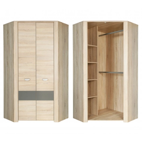 Szafa 100 cm Dąb Sonoma/Szary