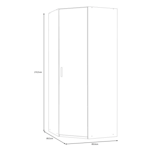 Szafa narożna 90x90 cm Dąb Mauvella