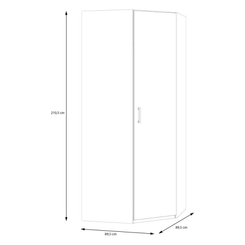 Szafa narożna 90x90 cm Biały