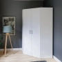 Duża szafa narożna 120x120 cm Biały