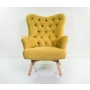 Fotel uszak CHESTERFIELD Cytrynowa Żółcień