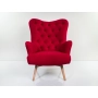 Fotel uszak CHESTERFIELD Czerwony