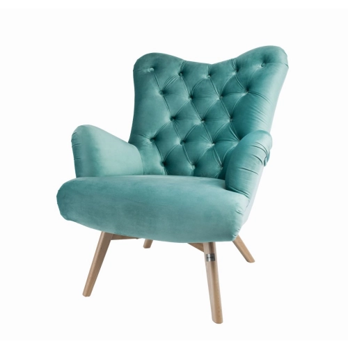 Fotel uszak CHESTERFIELD Mięta Zieleń