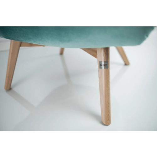 Fotel uszak CHESTERFIELD Mięta Zieleń