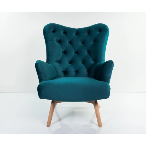 Fotel uszak CHESTERFIELD Turkus