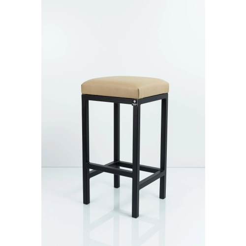 Hoker Tapicerowany Beżowy Ekoskóra HP-5