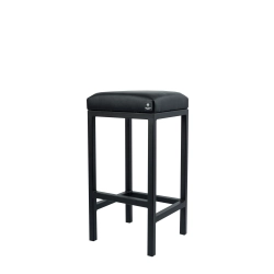 Hoker Tapicerowany Czarny Ekoskóra HP-5