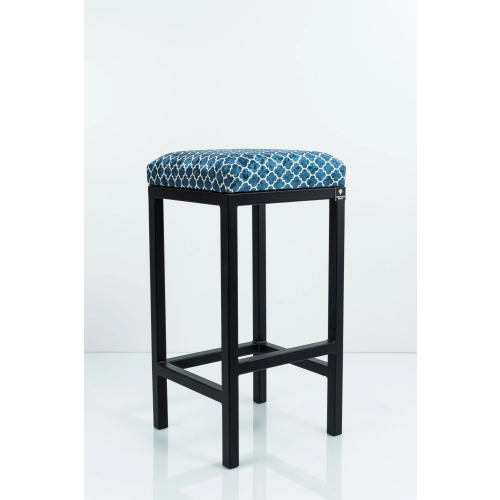 Hoker Tapicerowany Maroko Niebieski 04 HP-5