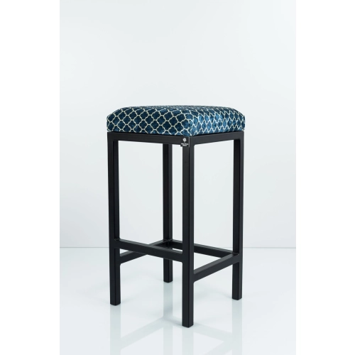 Hoker Tapicerowany Maroko Niebieski 04 HP-5